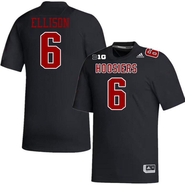 #6 Justice Ellison Indiana Hoosiers Football Jeresys College Apparels,Uniforms Stitched-Black